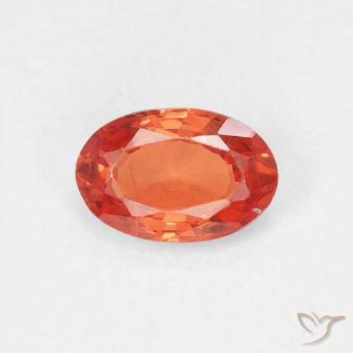 0.56ct Naturel Orange chaud Saphir, ovale, VS