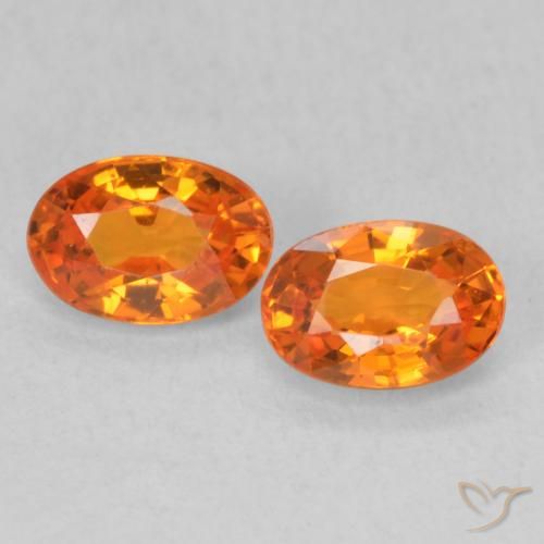 1.22ctw Naturel Orange moyen Saphir, ovale, VS