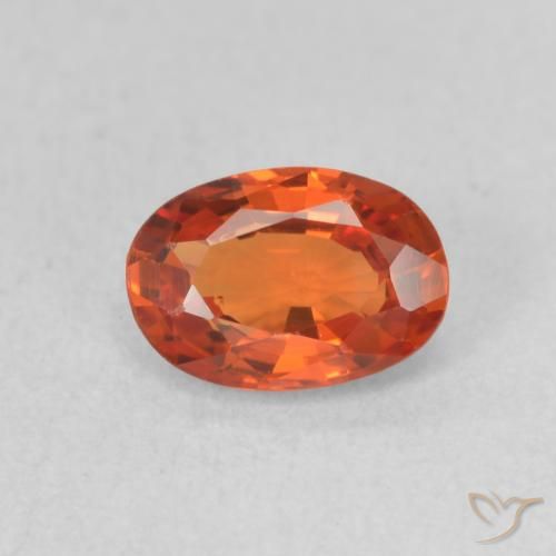 0.71ct Naturel Orange moyen Saphir, ovale, VVS-VS