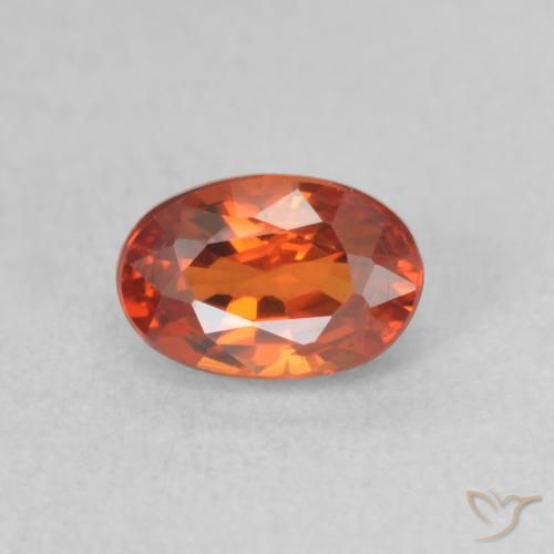 0.84ct Naturel Orange rougeâtre Saphir, ovale, VVS-VS, Photo A
