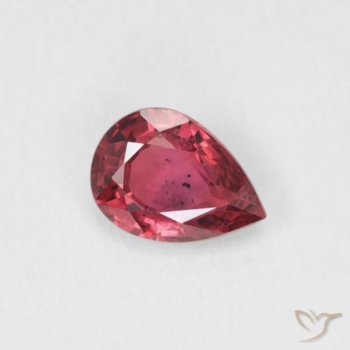 Saphir Pourpre-Rouge naturelle En forme de poire, 0.50 ct, VS
