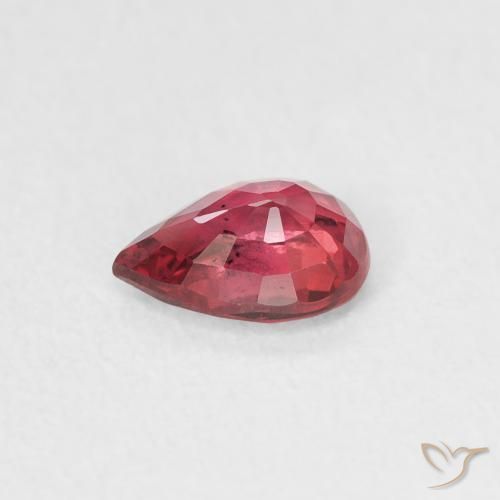 Saphir Pourpre-Rouge naturelle En forme de poire, 0.50 ct, VS