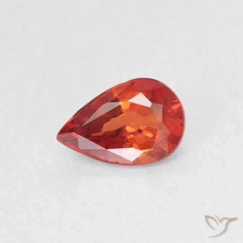 0.51ct Naturel Rouge intense Saphir, En forme de poire, VVS-VS