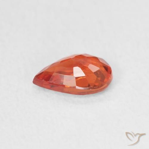 Saphir Orange moyen naturelle En forme de poire, 0.50 ct, VS