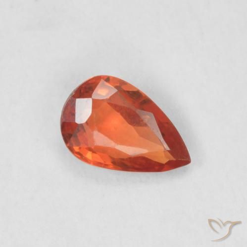 Saphir Rouge cramoisi vif naturelle En forme de poire, 0.51 ct, VS