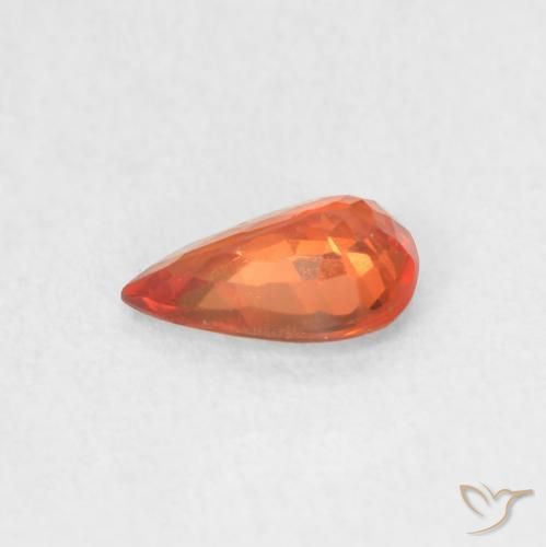 Saphir Rouge cramoisi vif naturelle En forme de poire, 0.51 ct, VS