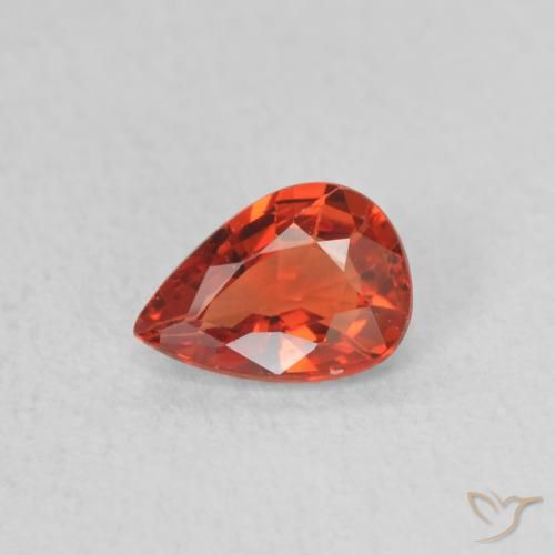 0.41ct Naturel Rouge cramoisi vif Saphir, En forme de poire, VS
