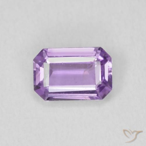 0.68ct Naturel Violet rosâtre léger Saphir, Taille émeraude, VS