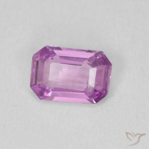 Saphir Pourpre rosâtre intense naturelle Octogone / coupe Émeraude, 0.59 ct, VVS