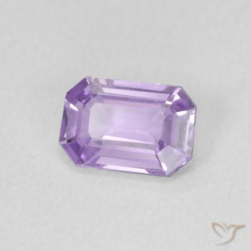 Saphir Violet clair naturelle Octogone / coupe Émeraude, 0.69 ct, VVS