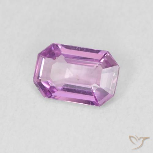 Saphir Pourpre rosâtre moyen naturelle Octogone / coupe Émeraude, 0.53 ct, VS