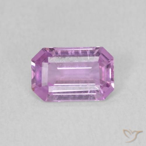0.60ct Naturel Pourpre lilas Saphir, Taille émeraude, VVS-VS