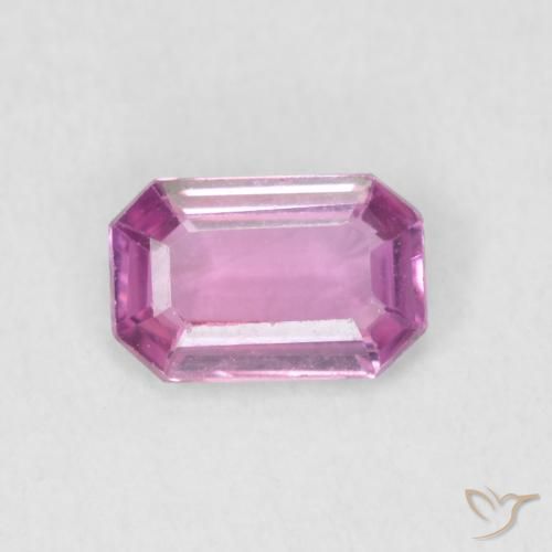 0.57ct Naturel Pourpre-rose Saphir, Taille émeraude, VVS