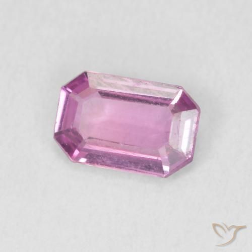 Saphir Pourpre-rose naturelle Octogone / coupe Émeraude, 0.57 ct, VVS