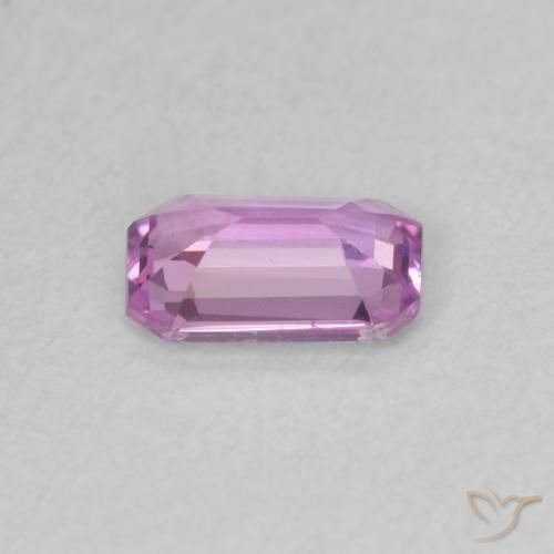 Saphir Violet raisin très clair naturelle Octogone / coupe Émeraude, 0.52 ct, VVS