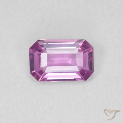 0.62ct Naturel Medium Light-Purple Saphir, Taille émeraude, VVS