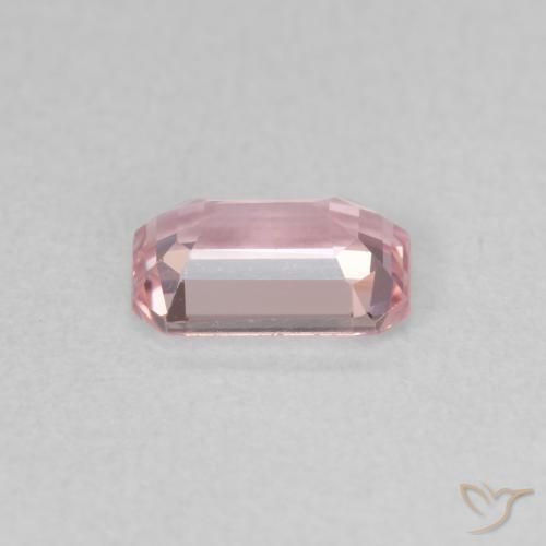 Saphir Ton rose bubblegum naturelle Octogone / coupe Émeraude, 0.66 ct, VVS