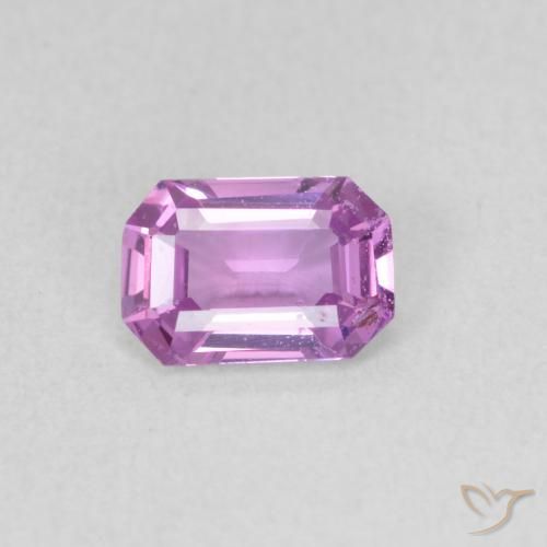 0.60ct Naturel Pourpre moyen Saphir, Taille émeraude, VVS-VS