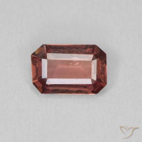 0.61ct Naturel Orange rose Saphir, Taille émeraude, VVS-VS