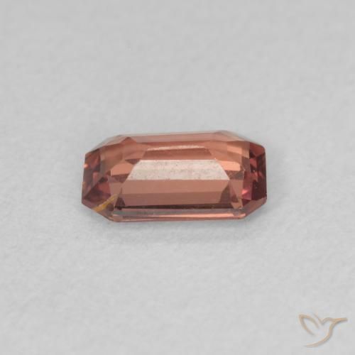 Saphir Orange rose naturelle Octogone / coupe Émeraude, 0.61 ct, VVS-VS