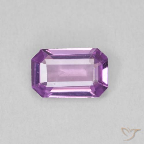0.57ct Naturel Violet clair Saphir, Taille émeraude, VVS-VS