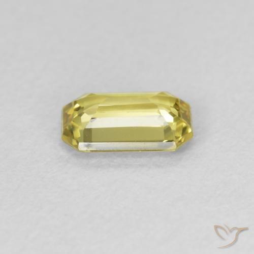 Saphir Jaune moyen naturelle Octogone / coupe Émeraude, 0.65 ct, VVS