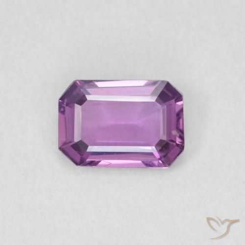 0.62ct Naturel Pourpre moyen Saphir, Taille émeraude, VVS