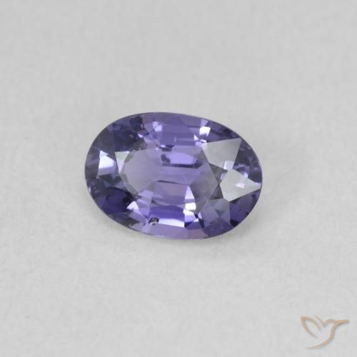 Saphir Pourpre bleuté foncé naturelle ovale, 0.56 ct, VS
