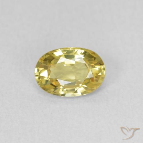 0.54ct Naturel Doré léger Saphir, ovale, VVS