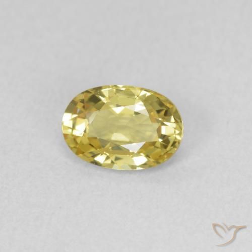 Saphir Doré léger naturelle ovale, 0.54 ct, VVS