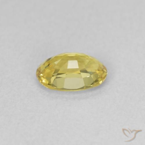 Saphir Doré léger naturelle ovale, 0.54 ct, VVS