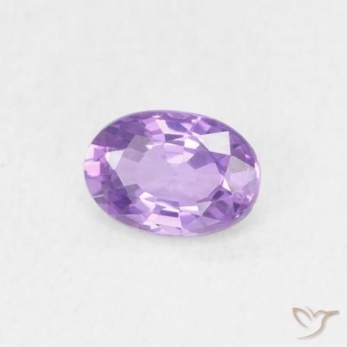 Saphir Violet rose moyen naturelle ovale, 0.58 ct, VS