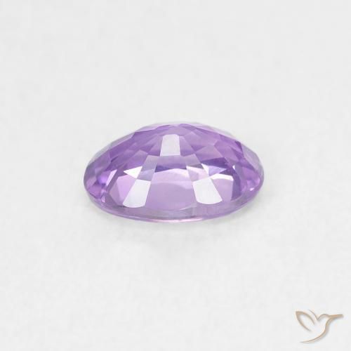 Saphir Violet rose moyen naturelle ovale, 0.58 ct, VS