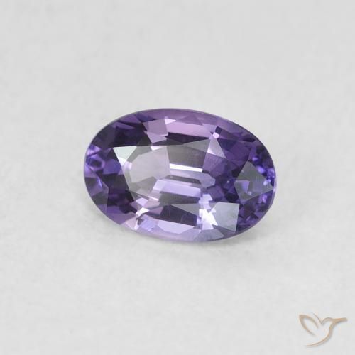 Saphir Violet raisin naturelle ovale, 0.63 ct, VVS