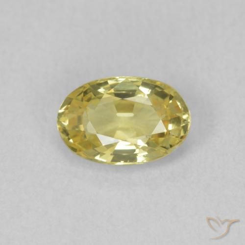 0.55ct Naturel Jaune moyen Saphir, ovale, VVS-VS