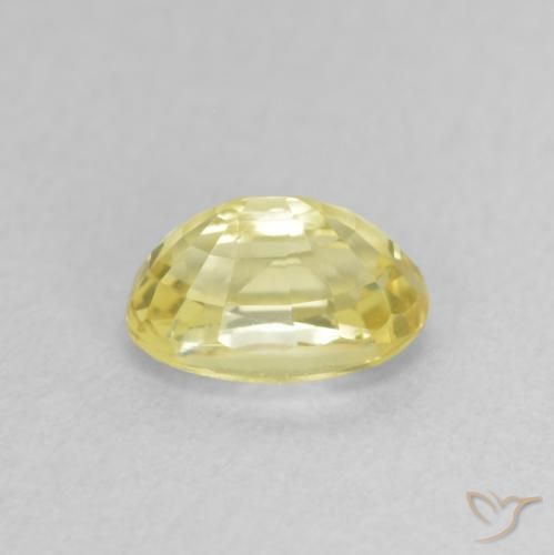 Saphir Jaune clair naturelle ovale, 0.81 ct, VVS