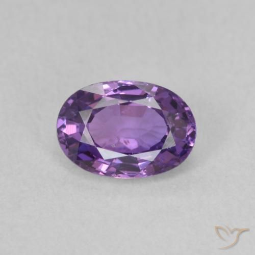 0.65ct Naturel Medium Dark-Purple Saphir, ovale, VVS-VS, Photo A