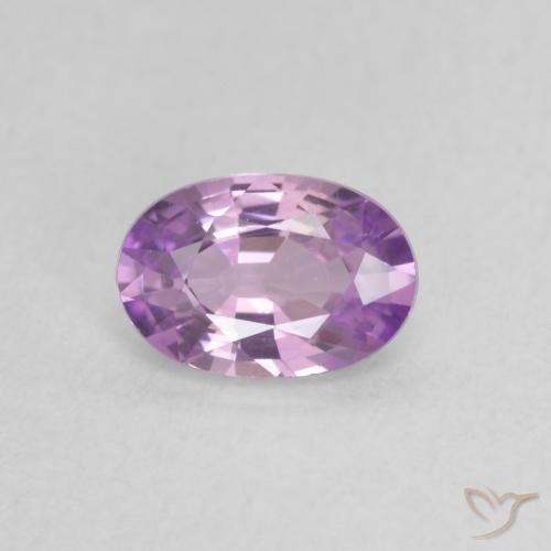 0.53ct Naturel Pourpre rosâtre moyen Saphir, ovale, VVS-VS