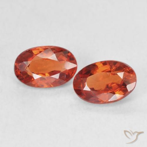 1.30ctw Naturel Orange moyen Saphir, ovale, VS