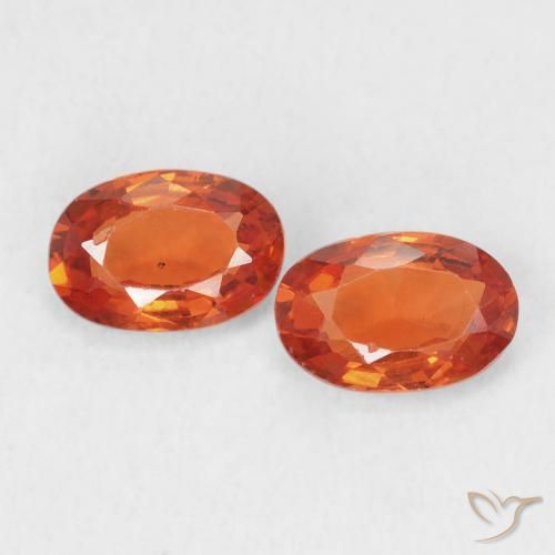 1.18ctw Naturel Ambre orange Saphir, ovale, VS-SI