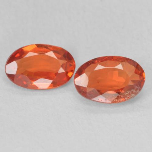 1.04ctw Naturel Ambre orange Saphir, ovale, VS-SI
