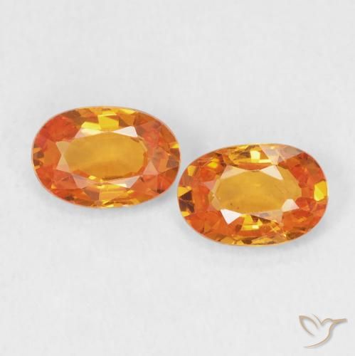 1.15ctw Naturel Orange vif Saphir, ovale, VS