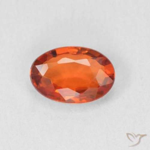 0.64ct Naturel Orange rougeâtre Saphir, ovale, VVS