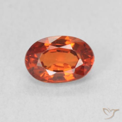 0.78ct Naturel Orange rougeâtre Saphir, ovale, VVS