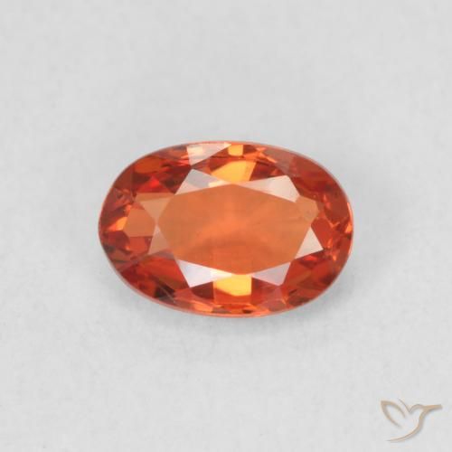 0.62ct Naturel Orange feu Saphir, ovale, VVS