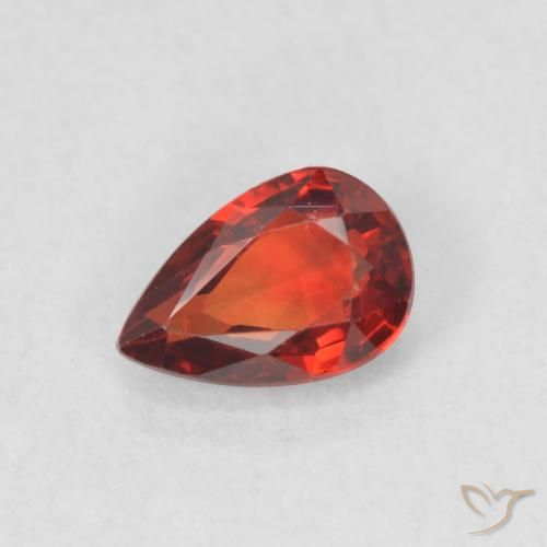 0.59ct Naturel Rouge foncé Saphir, En forme de poire, VVS