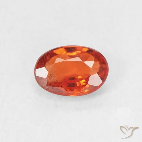 0.58ct Naturel Orange feu Saphir, ovale, VS