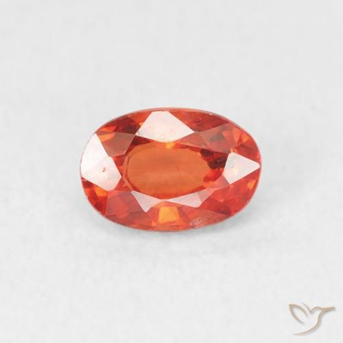 0.68ct Naturel Orange moyen Saphir, ovale, VS