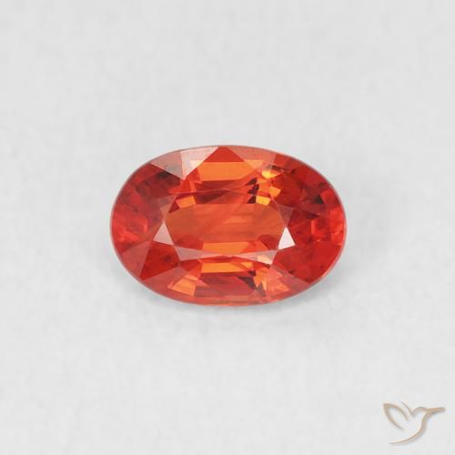 0.57ct Naturel Rouge moyen Saphir, ovale, VS, Photo A