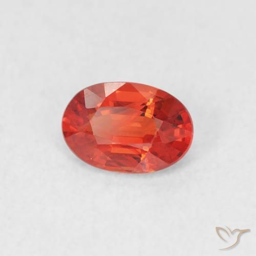 Saphir Rouge moyen naturelle ovale, 0.57 ct, VS